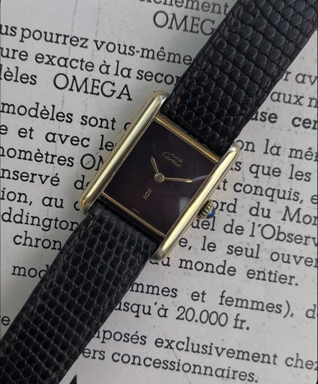 Cartier Tank Tiger dial