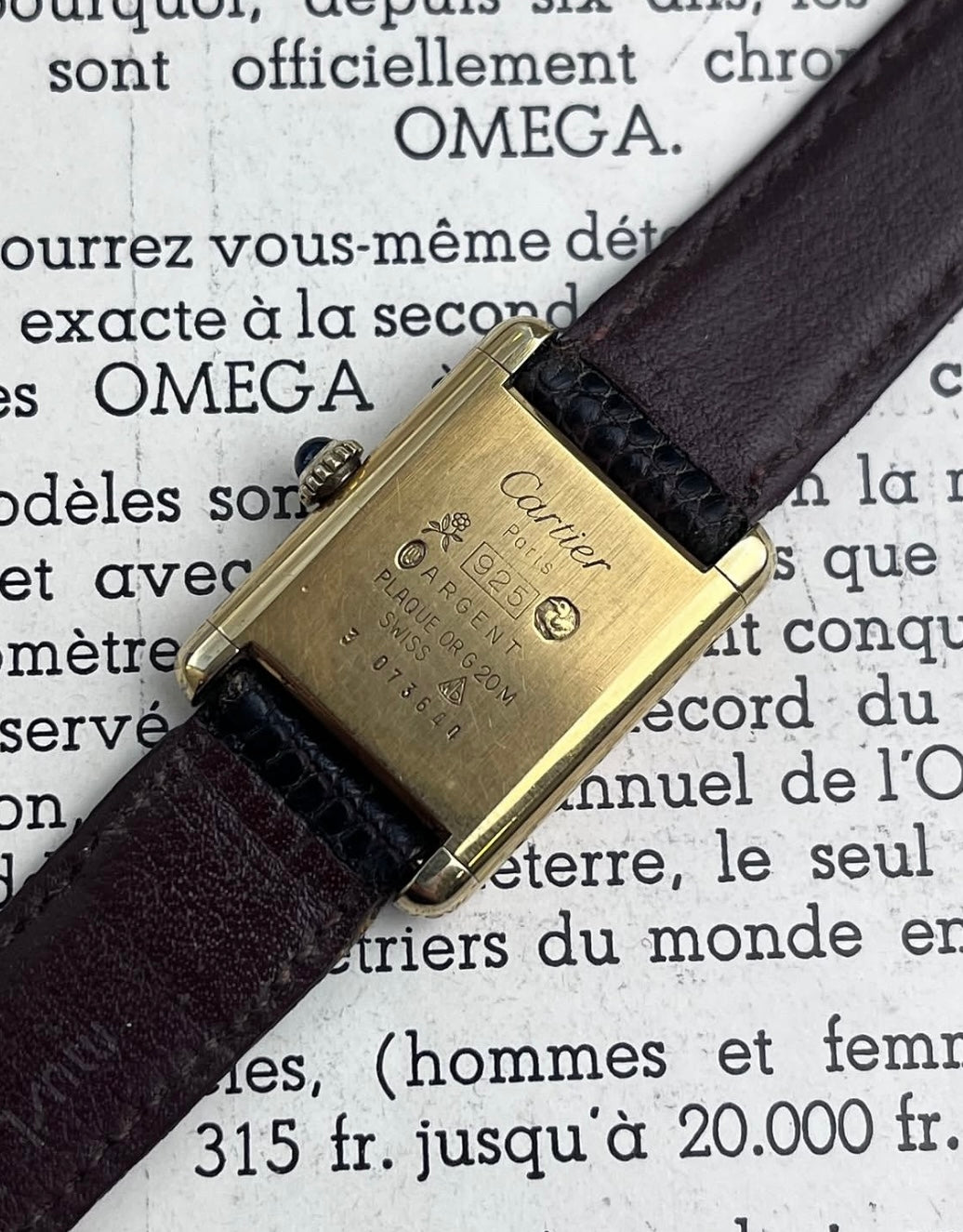 Cartier Tank Tiger dial