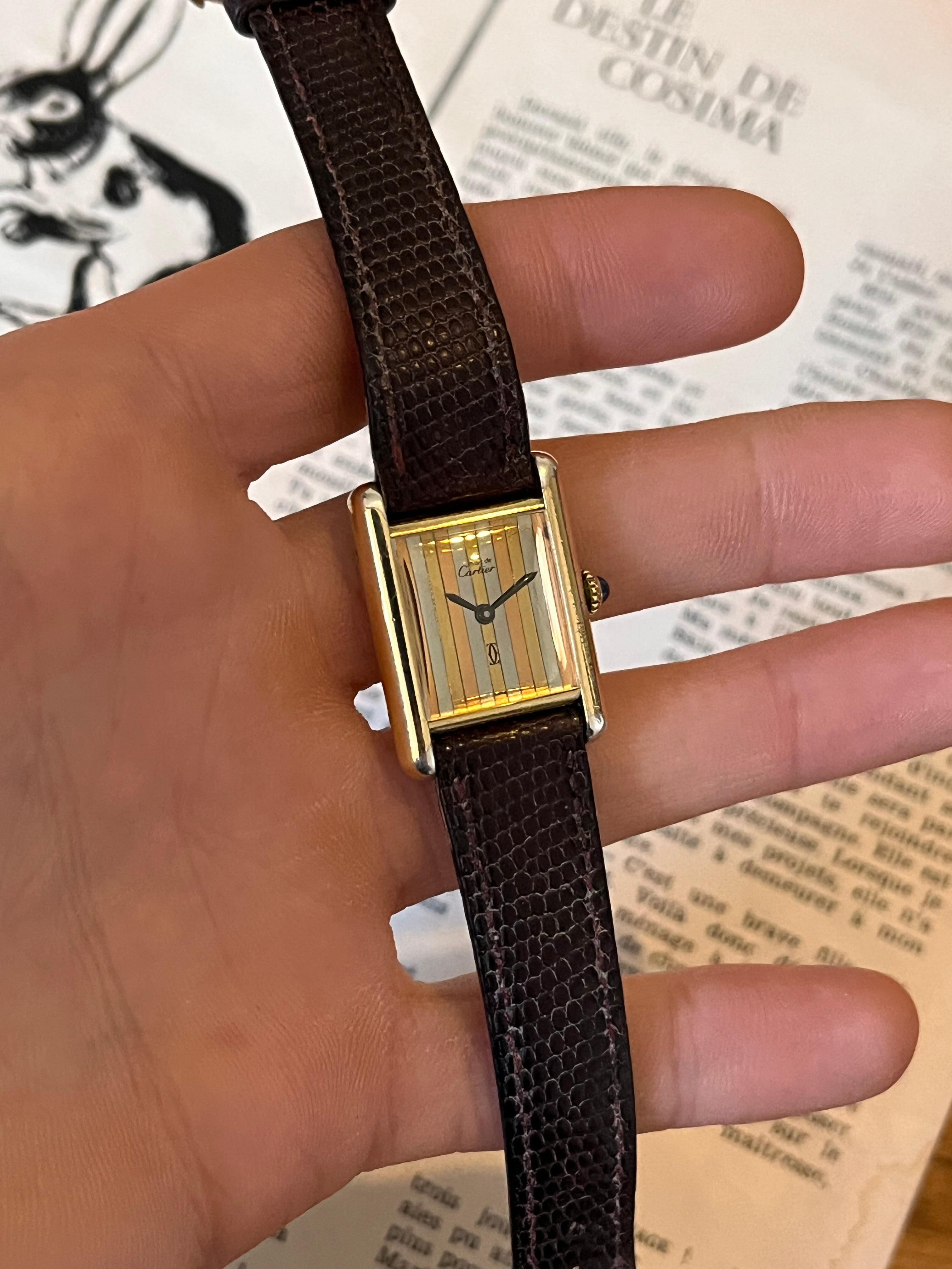 Cartier Tank Trynity dial