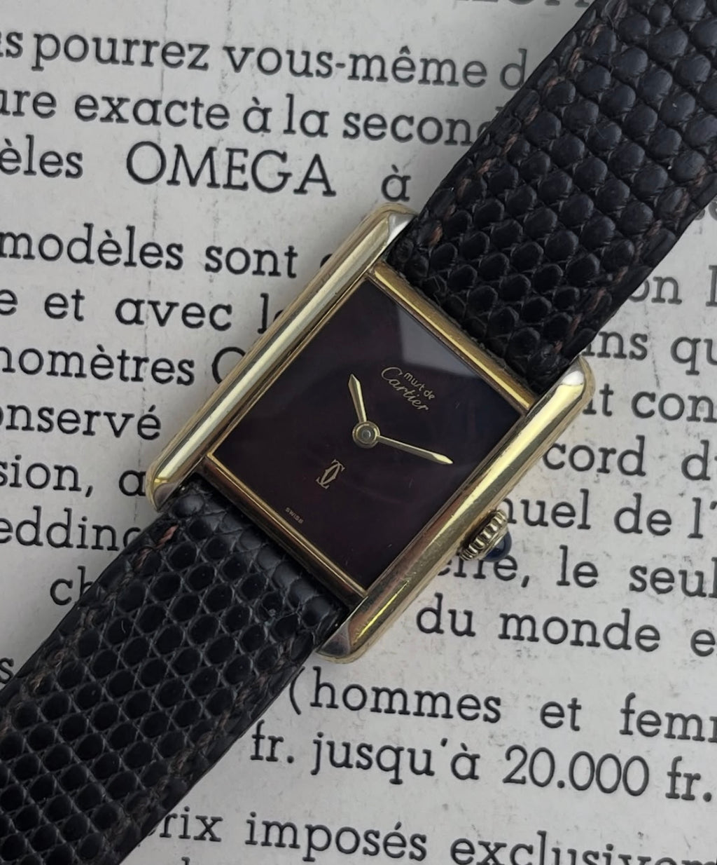 Cartier Tank Tiger dial