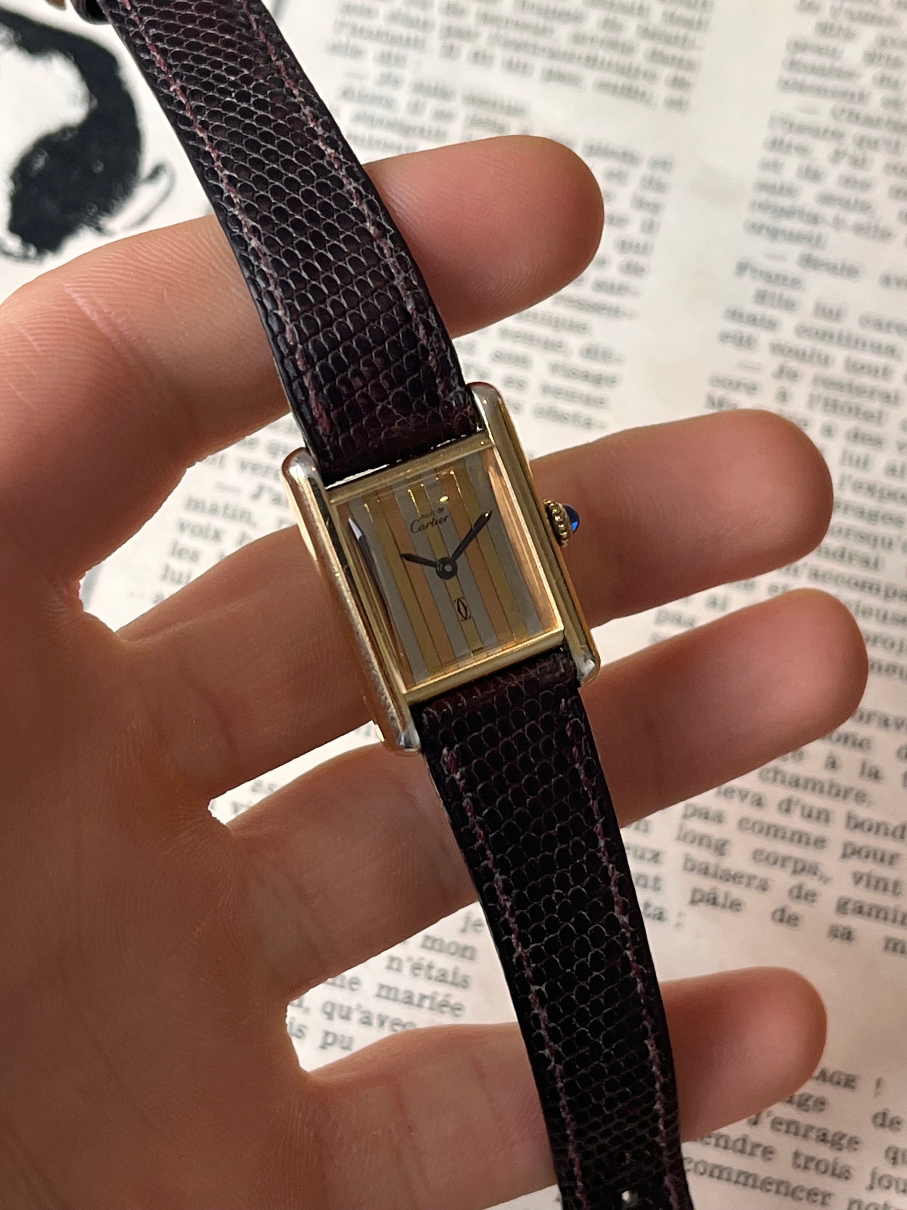 Cartier Tank Trynity dial
