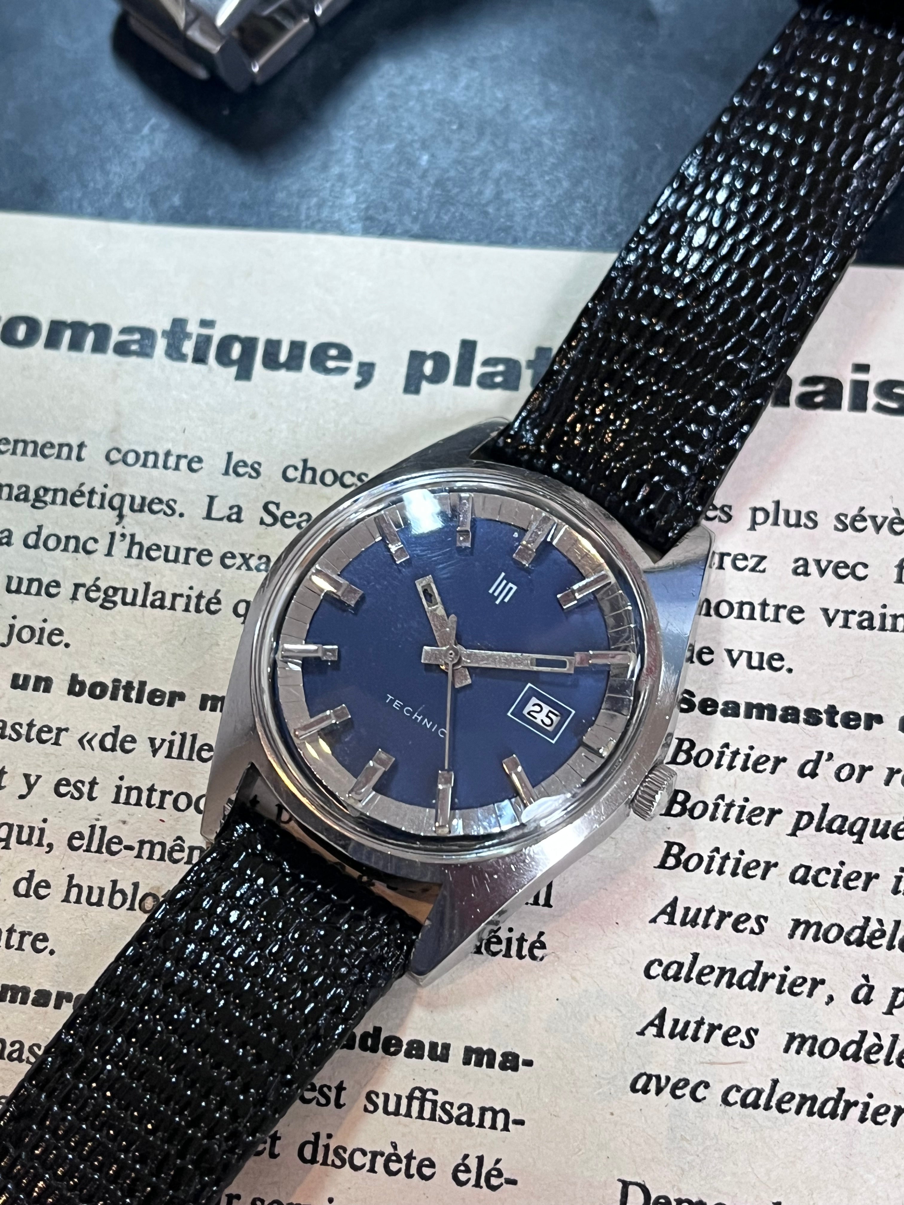 Lip Techic mécanique cadran bleu