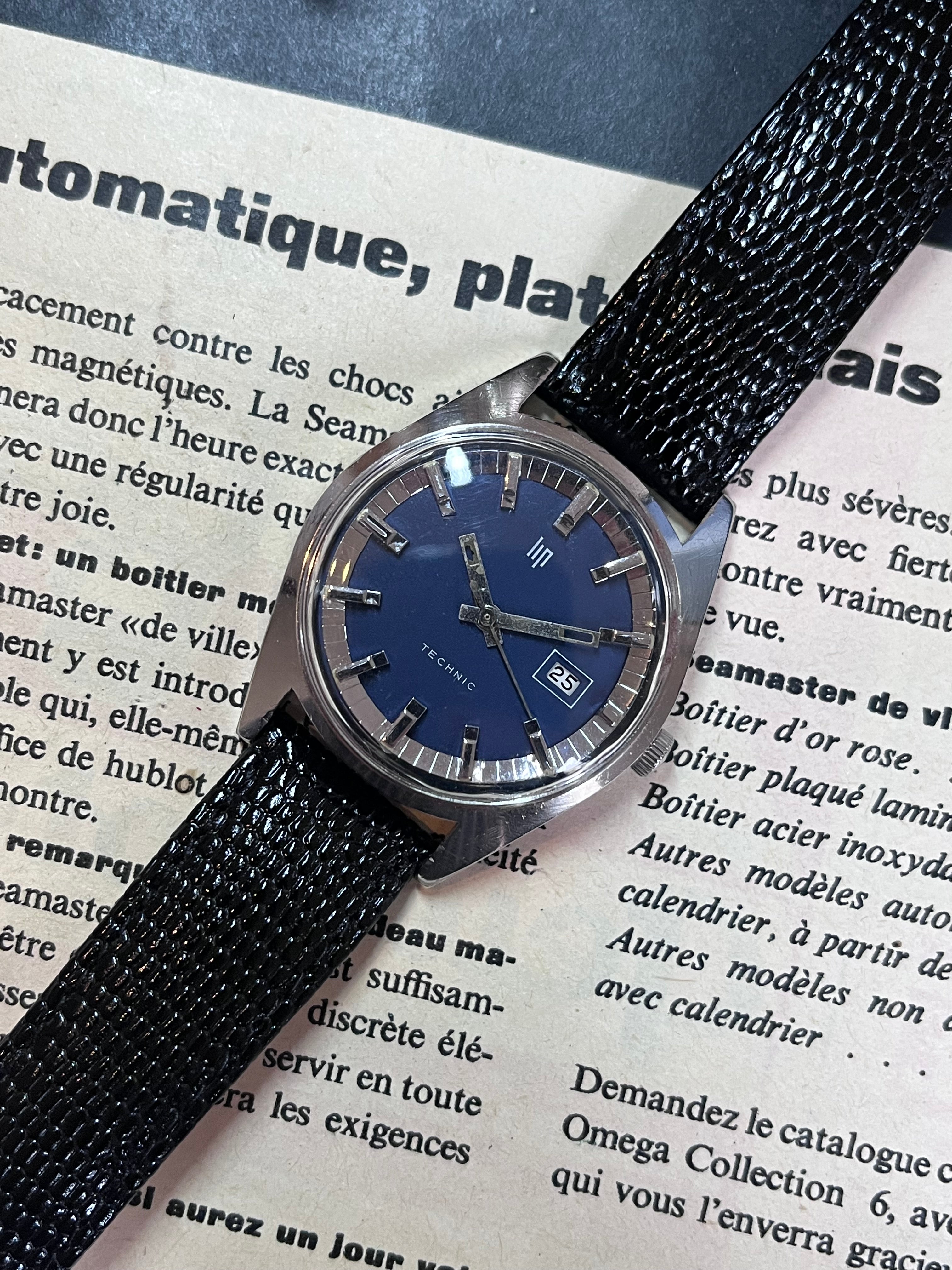 Lip Techic mécanique cadran bleu