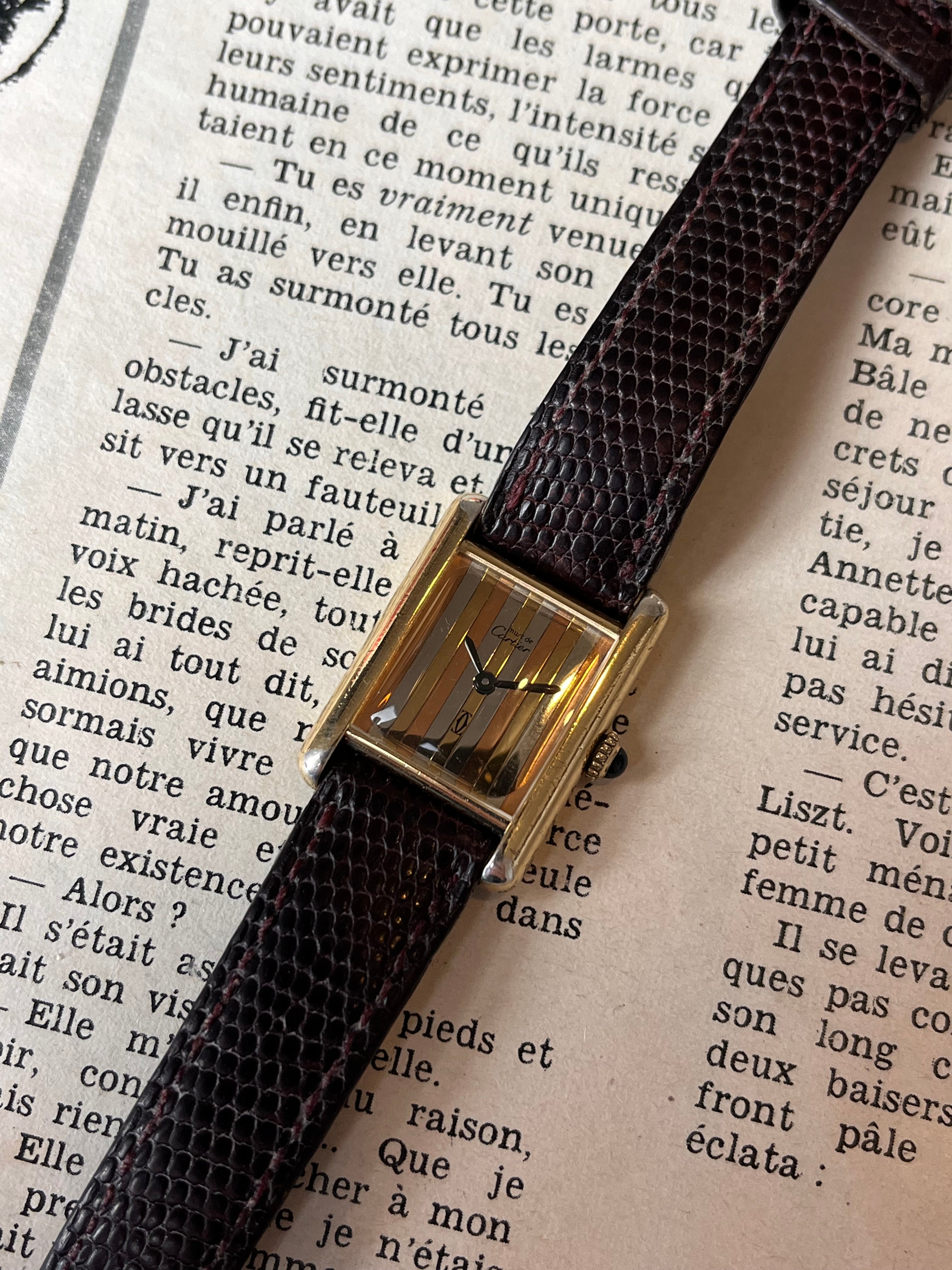 Cartier Tank Trynity dial